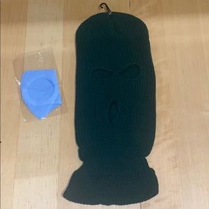 3 Hole Green & baby blue Beanie ski mask